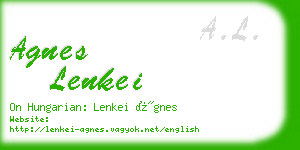 agnes lenkei business card